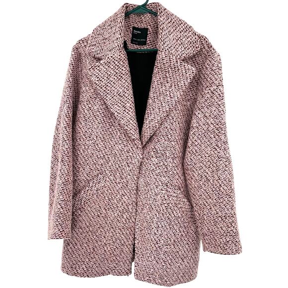 Bershka Jackets & Blazers - Bershka Size Medium Large Dress Coat Snap Front has‎ Pockets Pink Red White